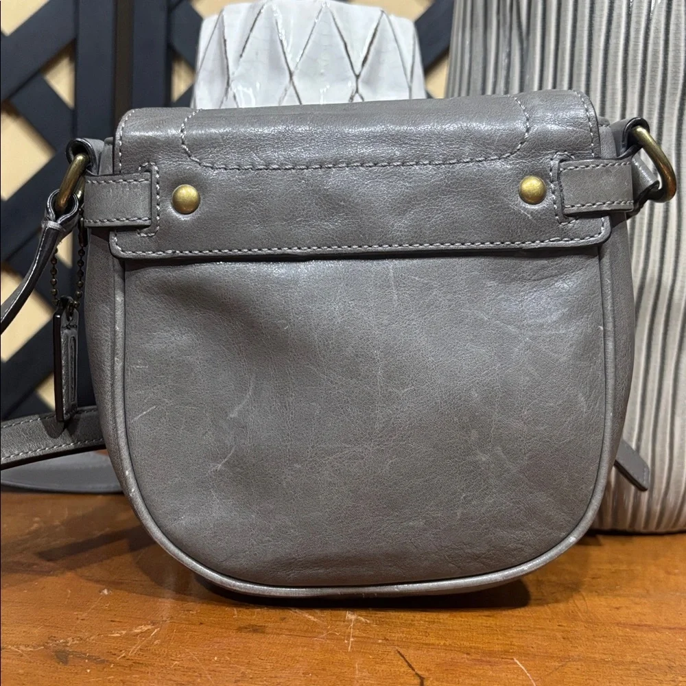 Coach Mini Garcia Gray Leather Crossbody with Hang Tag - Picture 4 of 13